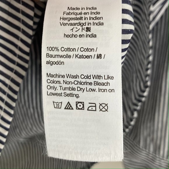 J Crew Oversized Ruffle-collar Shirt in Stripe, Size 6 - Picture 8 of 13